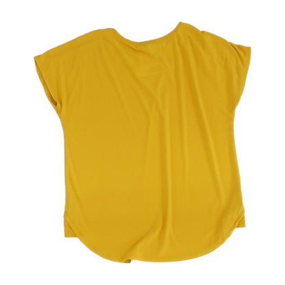 Yellow Solid Short Sleeve Blouse