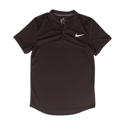 Burgundy Solid Short Sleeve Polo