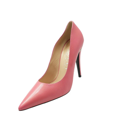 Malaga Rhodamine Pink Leather Heel