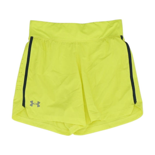 Neon Yellow Solid Active Shorts