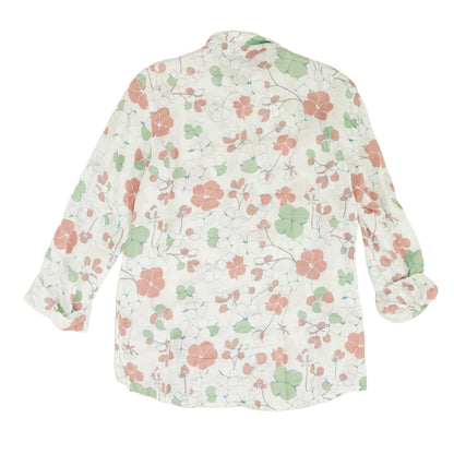 Ivory Floral Long Sleeve Blouse