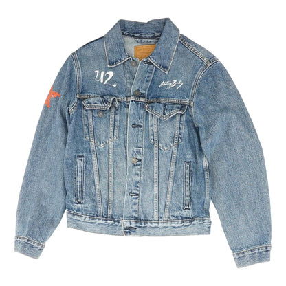 Blue Solid Denim Jacket