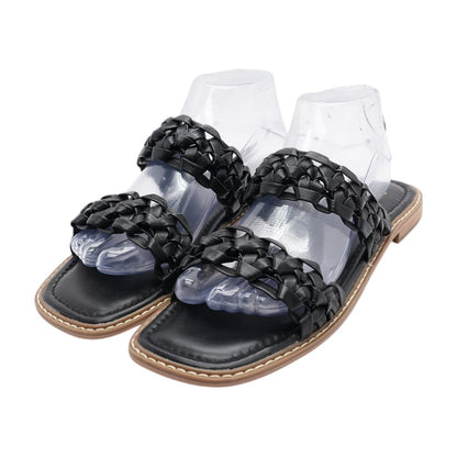 Black Casual Slide Sandals