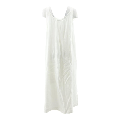 White Solid Maxi Dress