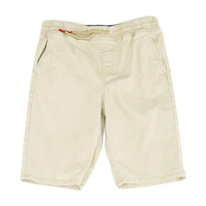 Beige Solid Chino Shorts