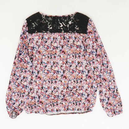 Multi Floral Long Sleeve Blouse