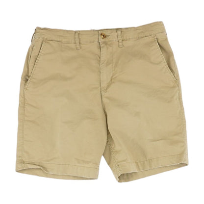 Green Solid Chino Shorts