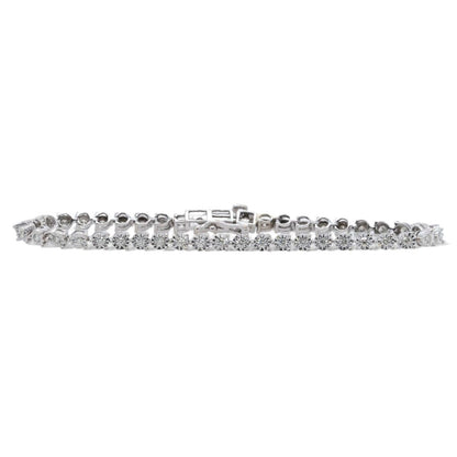 14K White Gold Diamond Illusion Tennis Bracelet