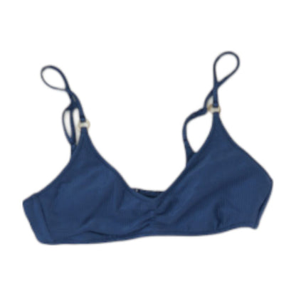 Blue Solid Swim Top