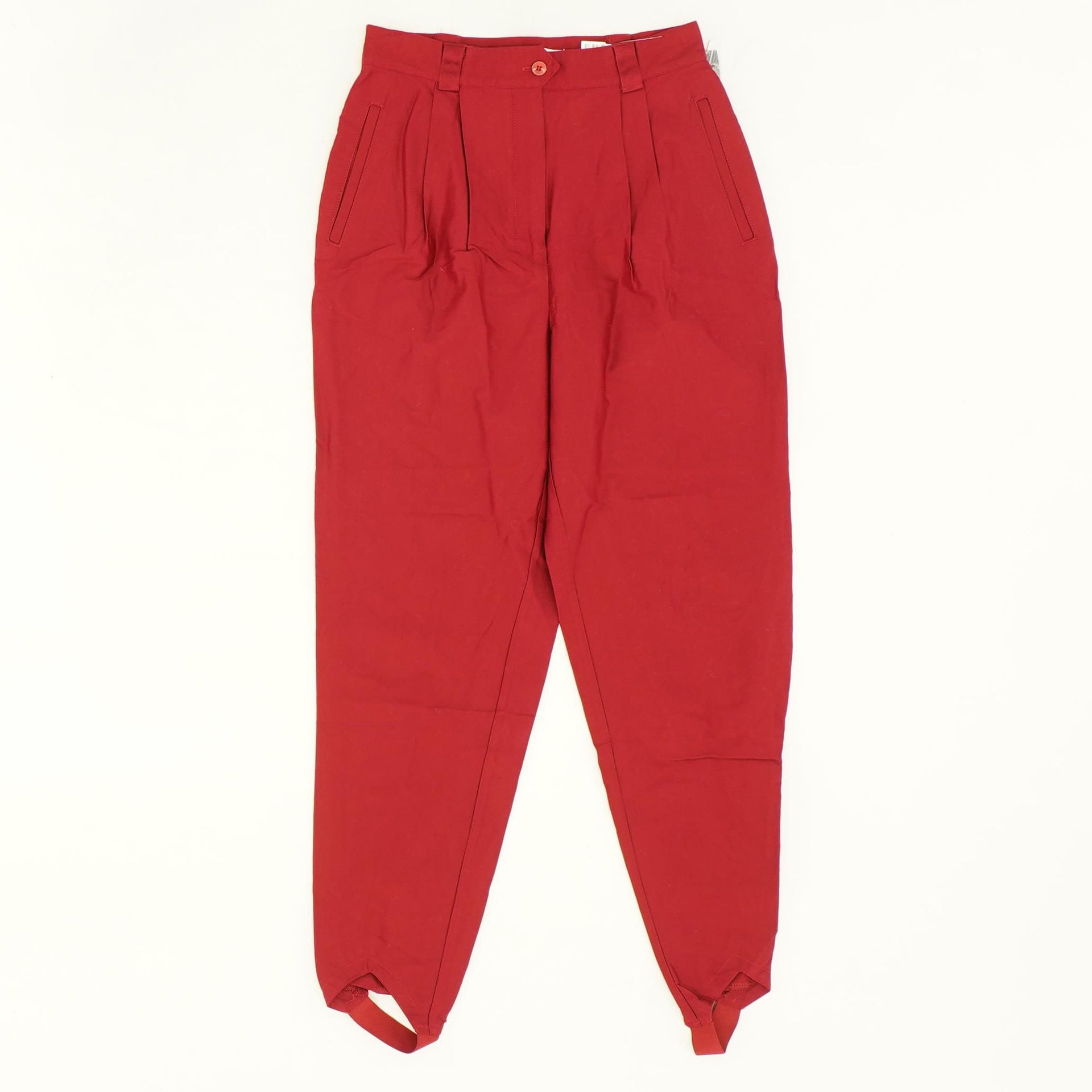 80's Red PLeated High-Waist Stirrup Pants – Unclaimed Baggage