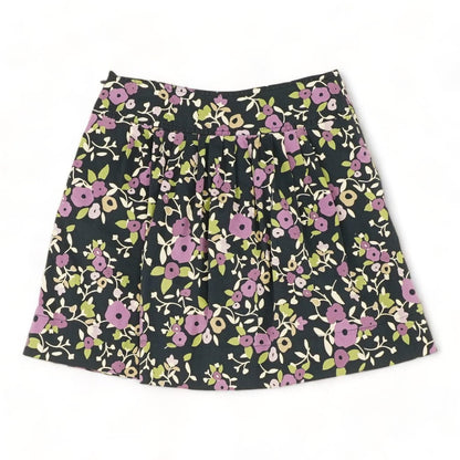 Navy Floral Mini Skirt