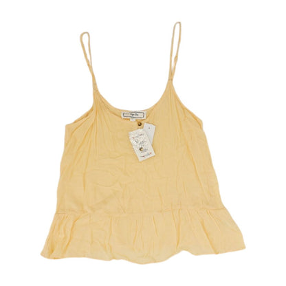 Yellow Solid Sleeveless Blouse