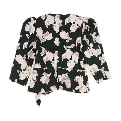 Black Floral 3/4 Sleeve Blouse