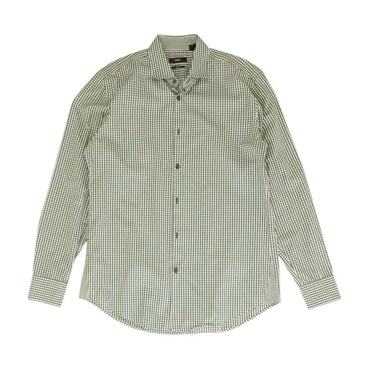 Green Check Long Sleeve Button Down