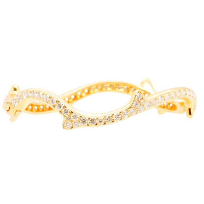 18K Gold Bois de Rose Bangle Bracelet