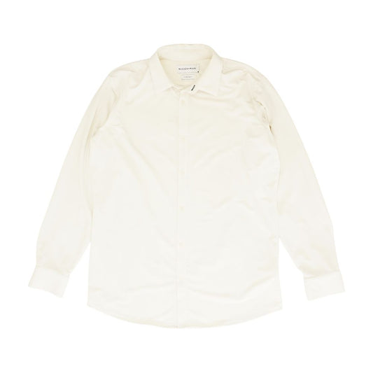 Ivory Solid Long Sleeve Button Down