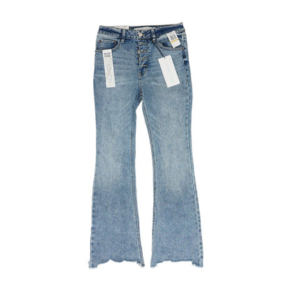 Blue Solid High Rise Jeans