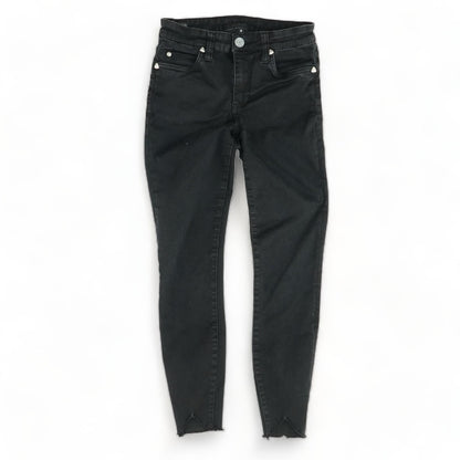 Black Solid Low Rise Skinny Leg Jeans