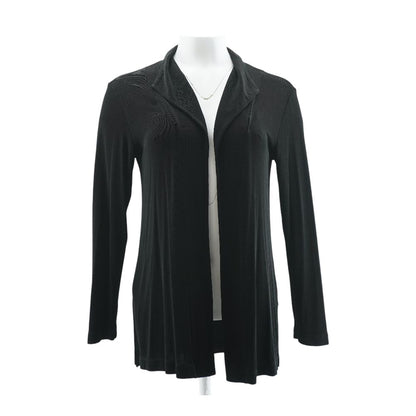 Black Solid Cardigan Sweater