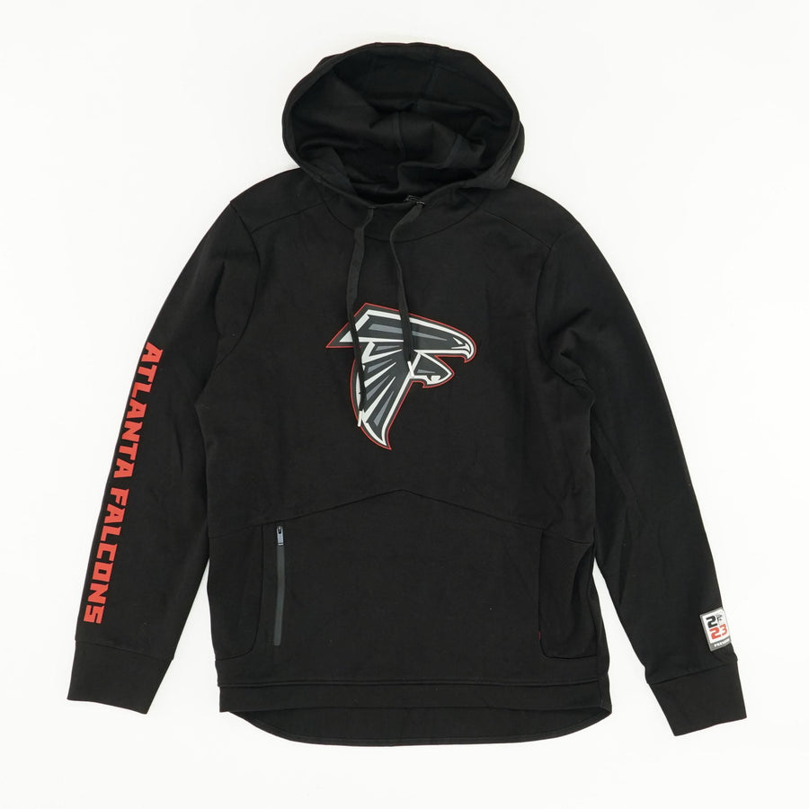 ATLANTA FALCONS TAKE THE FIELD TRI-COLOR BLOCK HOODED FLEECE PULLOVER