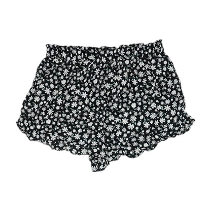 Black Floral Shorts