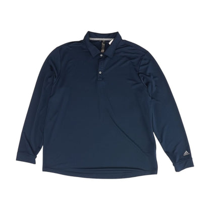 Navy Solid Long Sleeve Polo