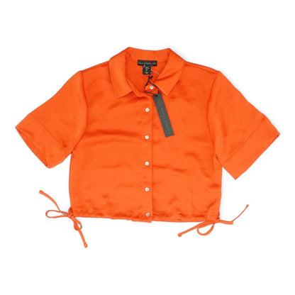 Orange Solid Button Down