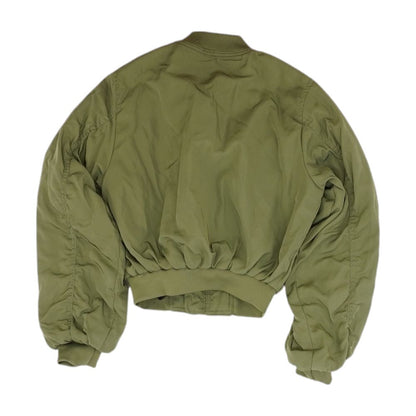 Green Solid Bomber Jacket