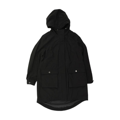 Black Solid Topcoat Coat