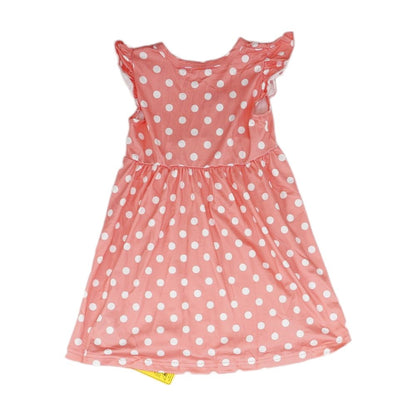 Peach Polka Dot Midi Dress