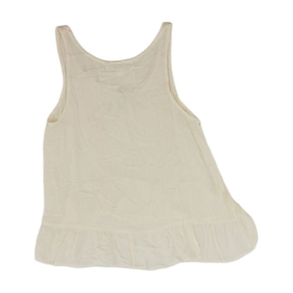 White Solid Sleeveless Blouse