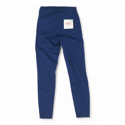 Navy Solid Five Pocket Pants