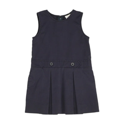 Navy Solid Midi Dress