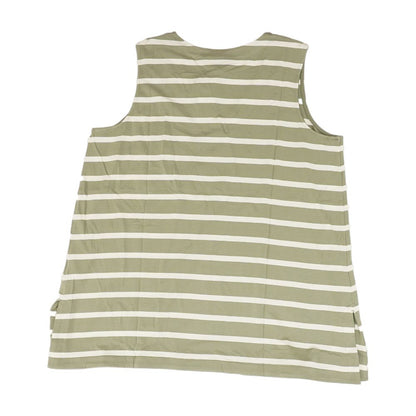 Green Striped V Neck T-Shirt