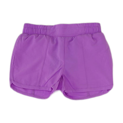 Purple Solid Active Shorts