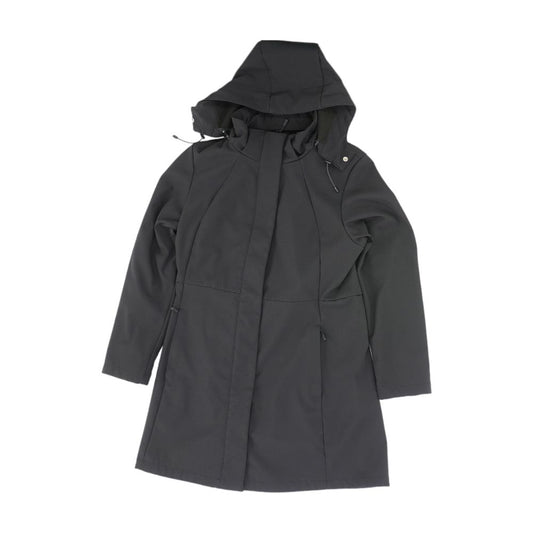 Black Solid Rain Coat