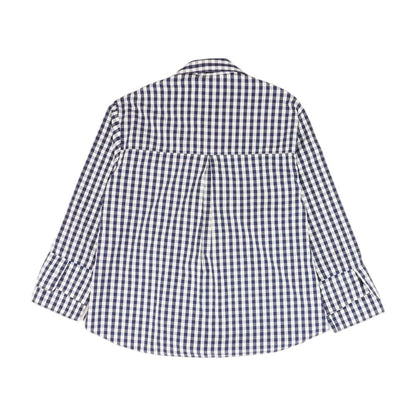 Navy Check Button Down