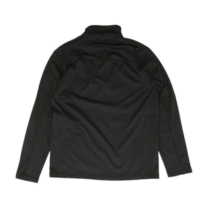 Black Solid 1/4 Zip Pullover