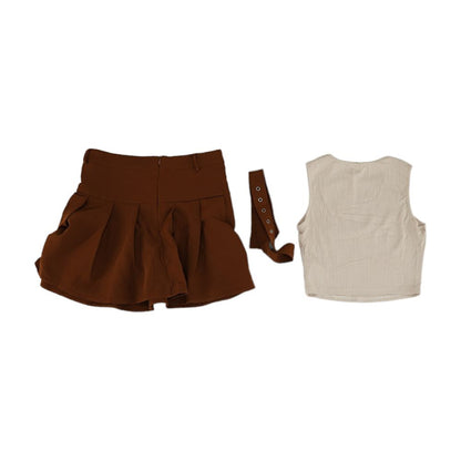 Brown Skirt Set