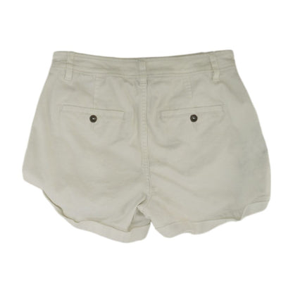 White Solid Chino Shorts