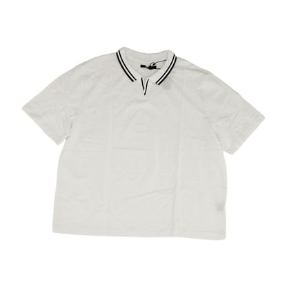 White Solid Short Sleeve Polo