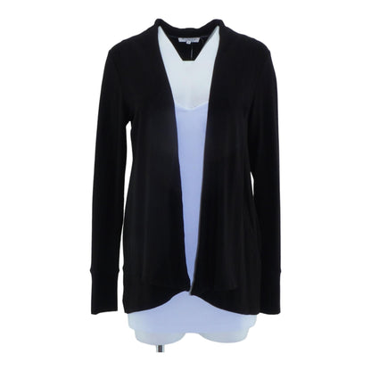 Black Solid Cardigan Sweater