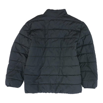 Black Solid Puffer Jacket