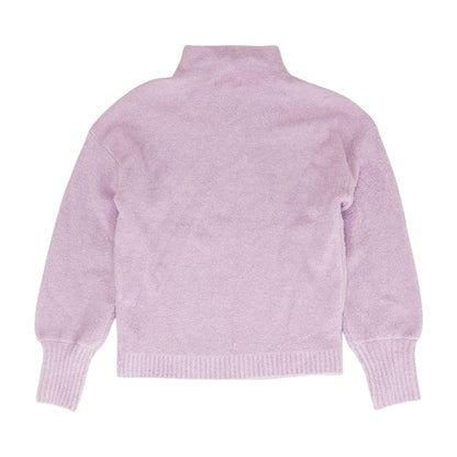 Lavender Solid Turtleneck Sweater