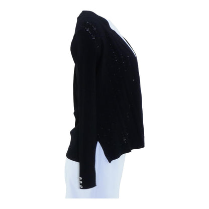 Black Solid Cardigan Sweater