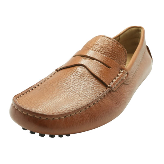 Brown Leather Slip On Shoes