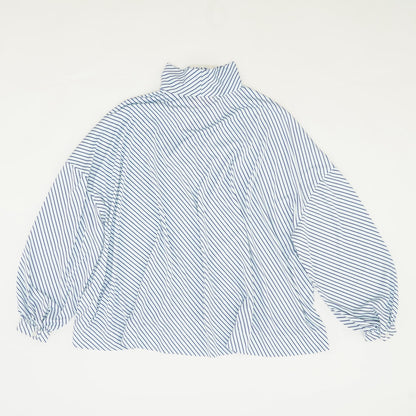 White Striped Long Sleeve Blouse