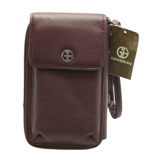 Maroon Leather Crossbody Bag