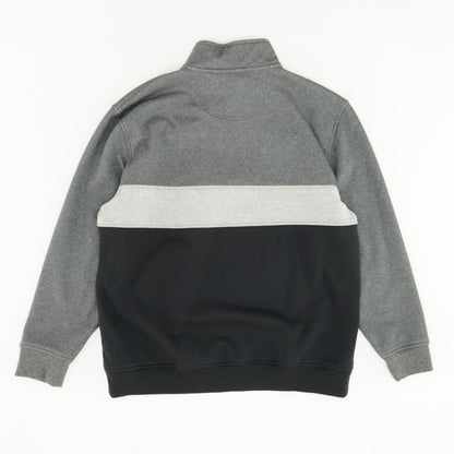 Gray Color Block 1/4 Zip