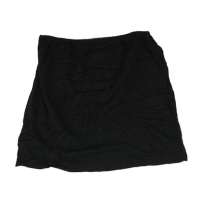 Black Solid Mini Skirt